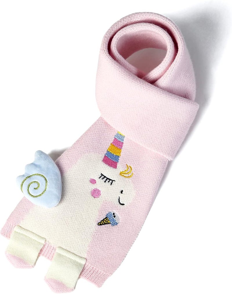BEARUN Kids Winter Scarf Toddler Girls Cute Knit Scarf Baby Warm Scarves Neck Warmer - Image 2